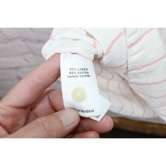 LL Bean Signature Linen Blend Dress Sailcloth Faded Orange Size S - Picture 9 of 12